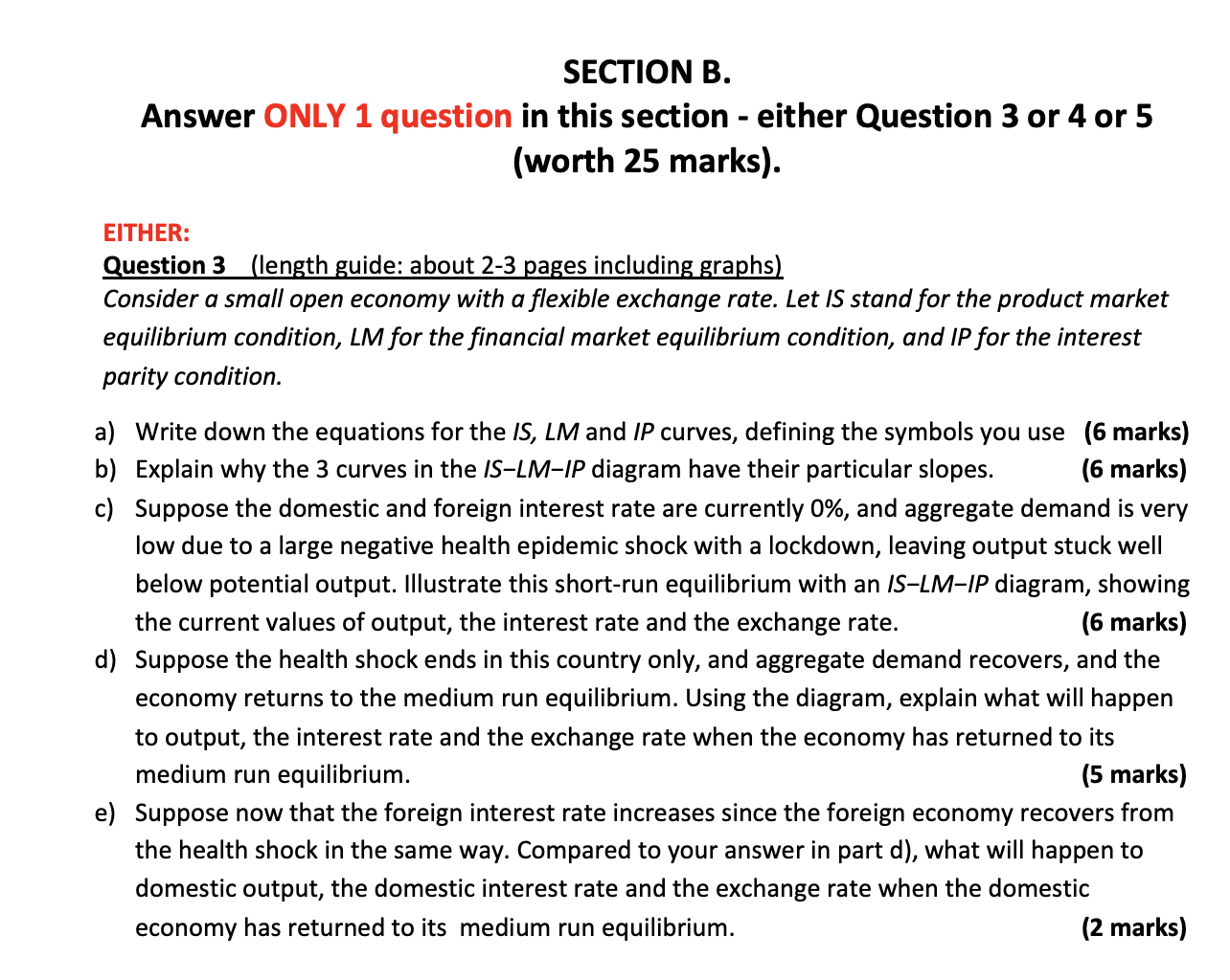 Solved SECTION B. Answer ONLY 1 Question In This Section - | Chegg.com