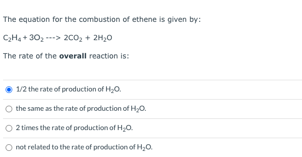 Solved The equation for the combustion of ethene is given Chegg