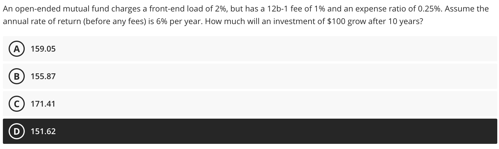 Solved An openended mutual fund charges a frontend load of