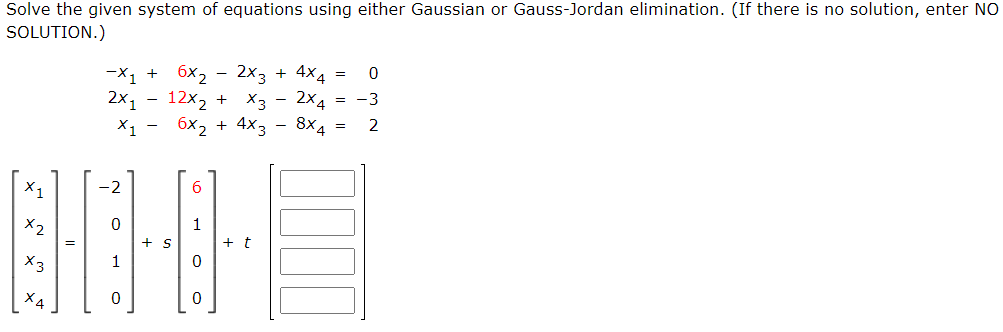 Solved Solve the given system of equations using either | Chegg.com