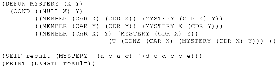 Solved What does this Lisp program print? What does this | Chegg.com