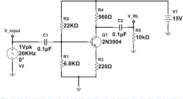 Solved BJT amplifier -common emitter | Chegg.com