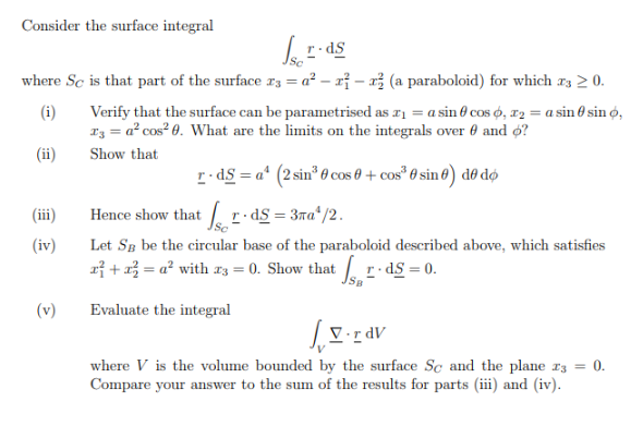 Solved Consider the surface integral ∫SCr⋅dS where SC is | Chegg.com