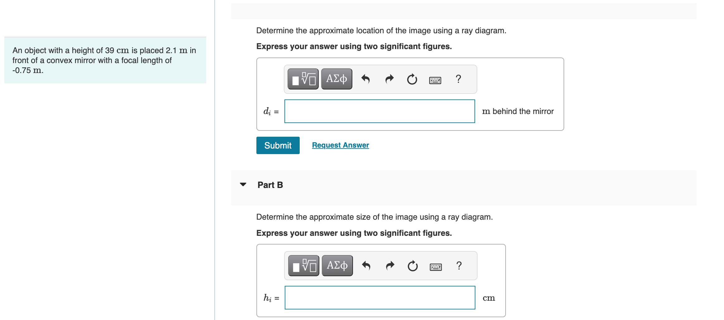 Solved Determine the approximate location of the image using | Chegg.com