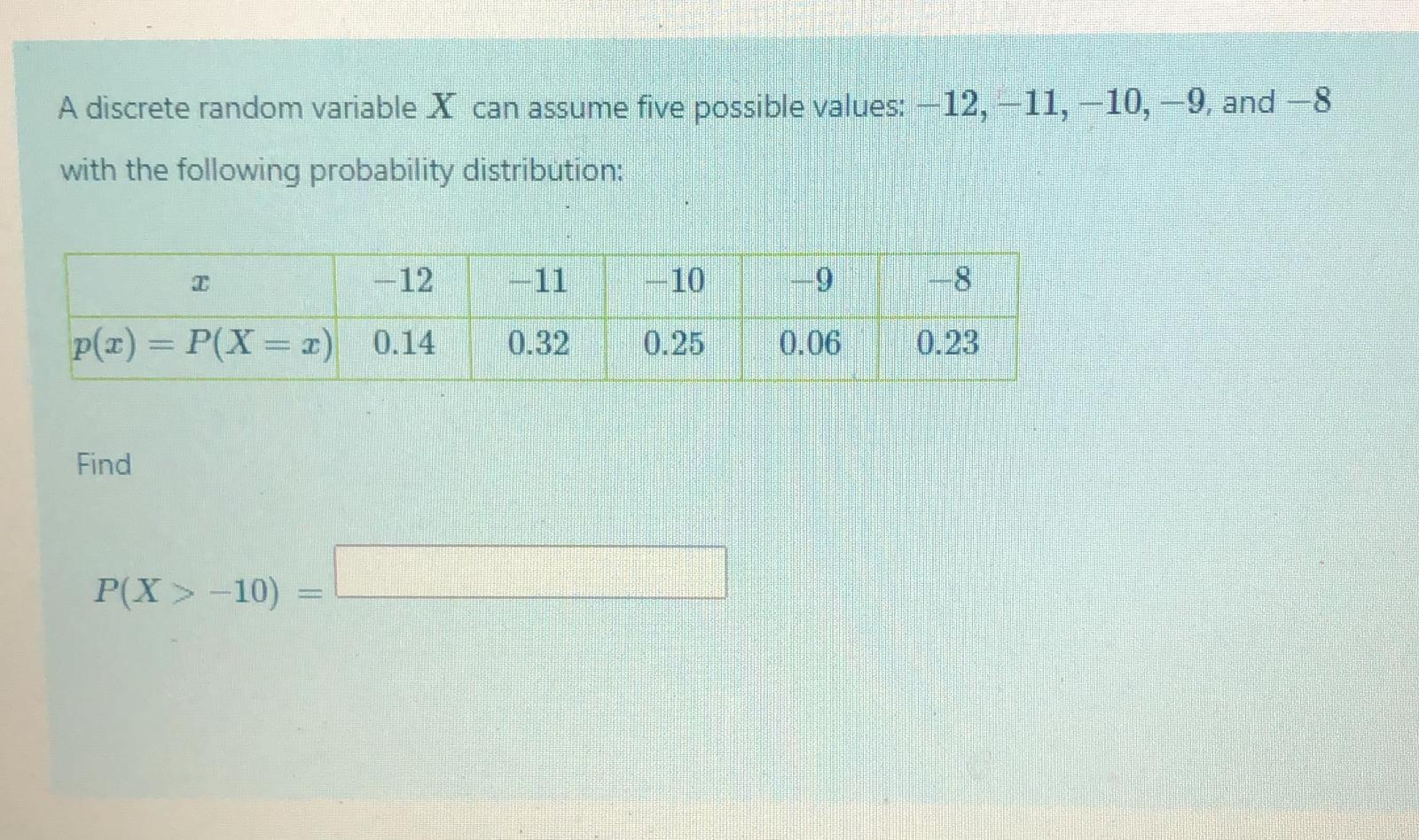 Solved A discrete random variable X can assume five possible | Chegg.com