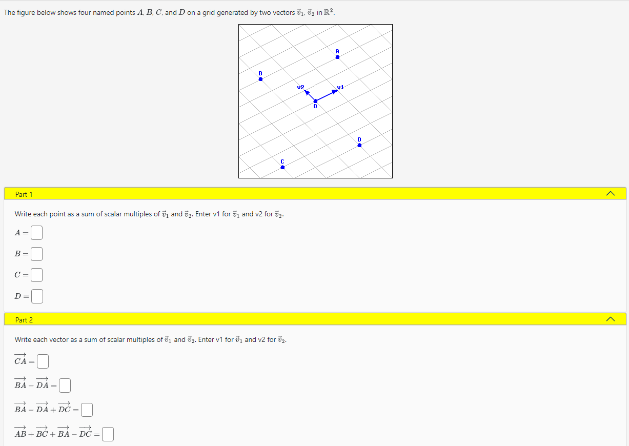 Solved The figure below shows four named points A,B,C, and D | Chegg.com
