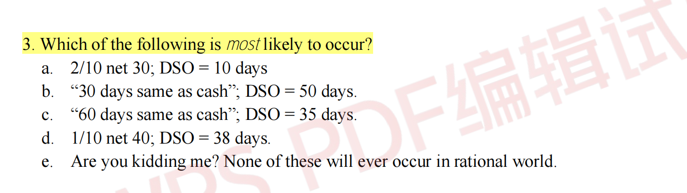 Solved a. 3. Which of the following is most likely to occur? | Chegg.com