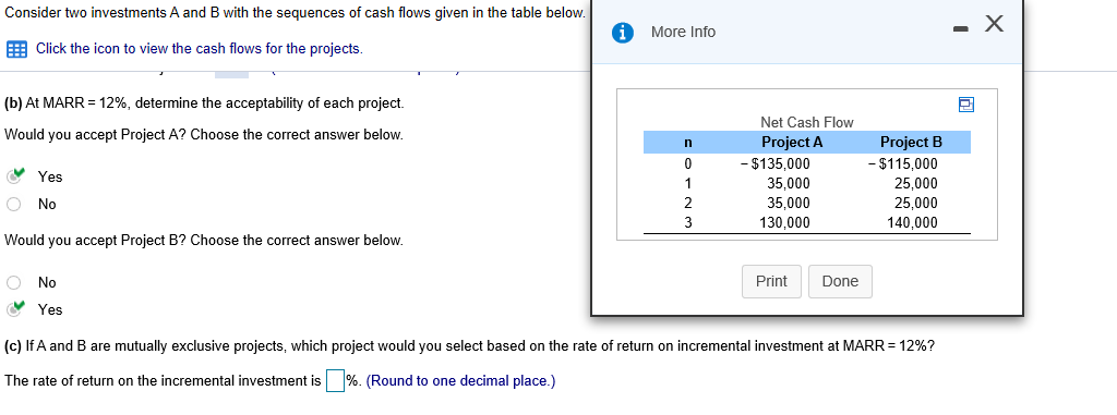 Solved Consider Two Investments A And B With The Sequences | Chegg.com