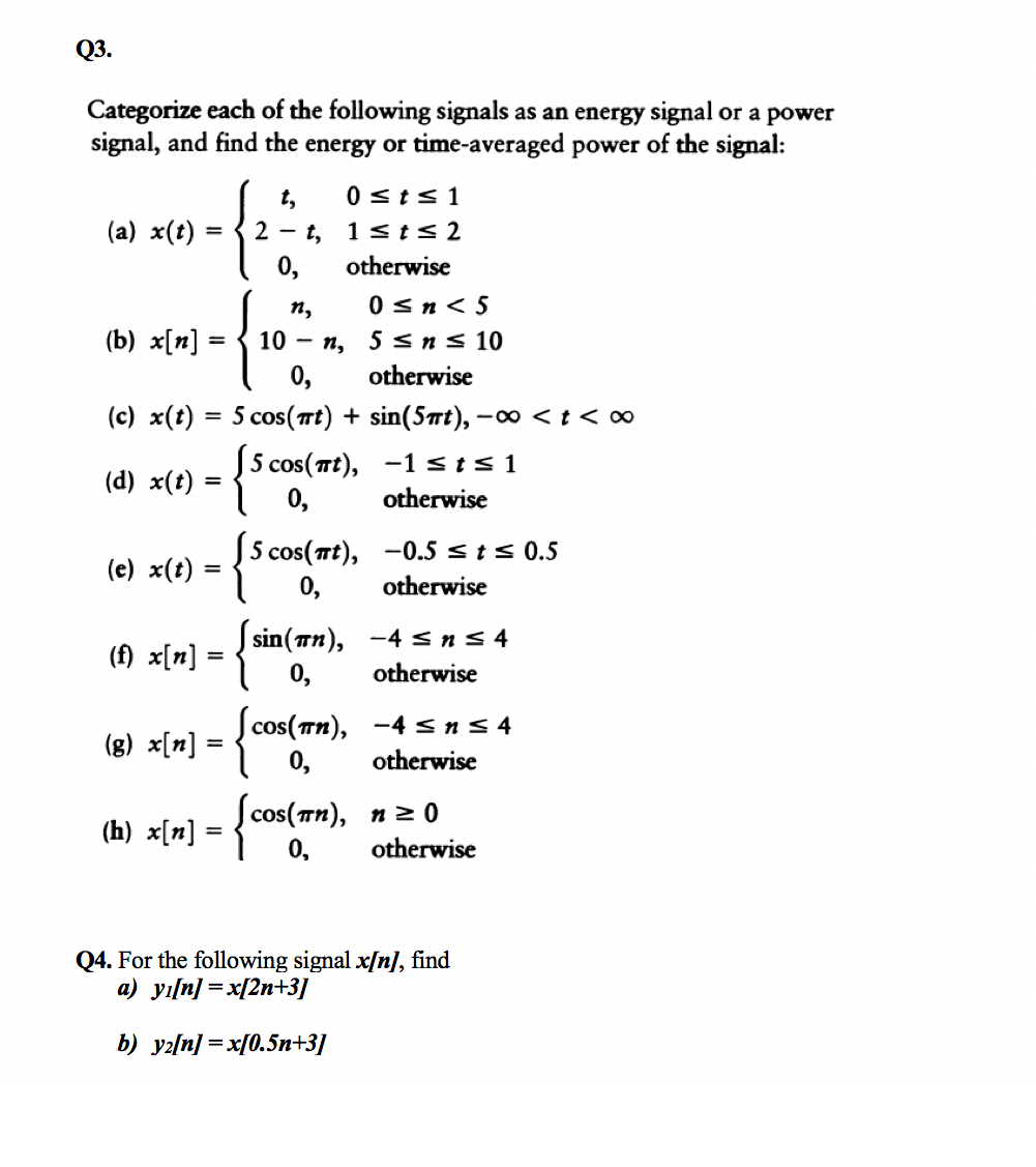 Solved Q1 Determine The Average Power Of The Triangular Chegg Com