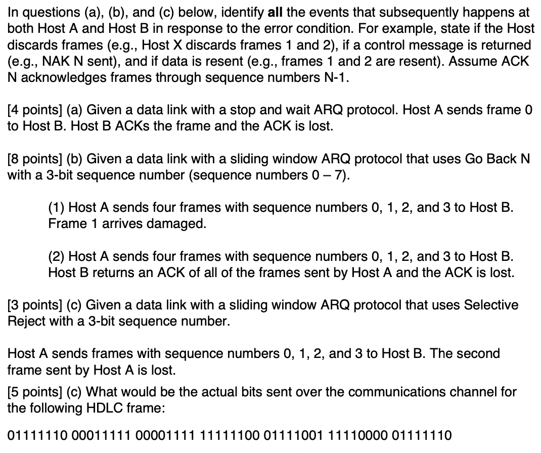 Solved In Questions (a), (b), ﻿and (c) ﻿below, Identify All | Chegg.com