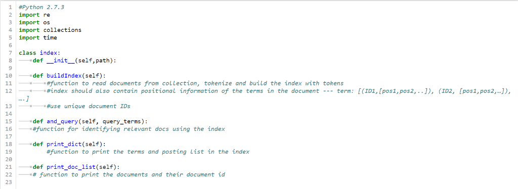 In this assignment, you will implement an inverted | Chegg.com