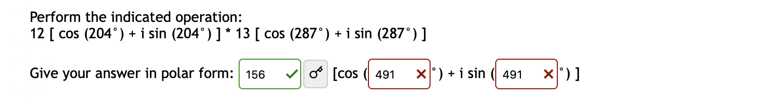 Perform the indicated operation: 12 [ cos (204°) + i | Chegg.com