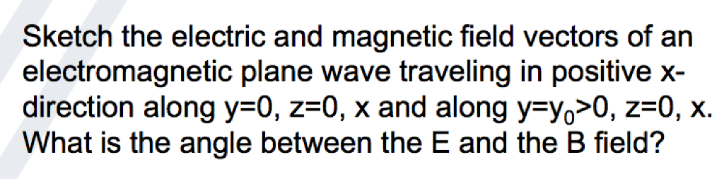 Solved Sketch the electric and magnetic field vectors of an | Chegg.com