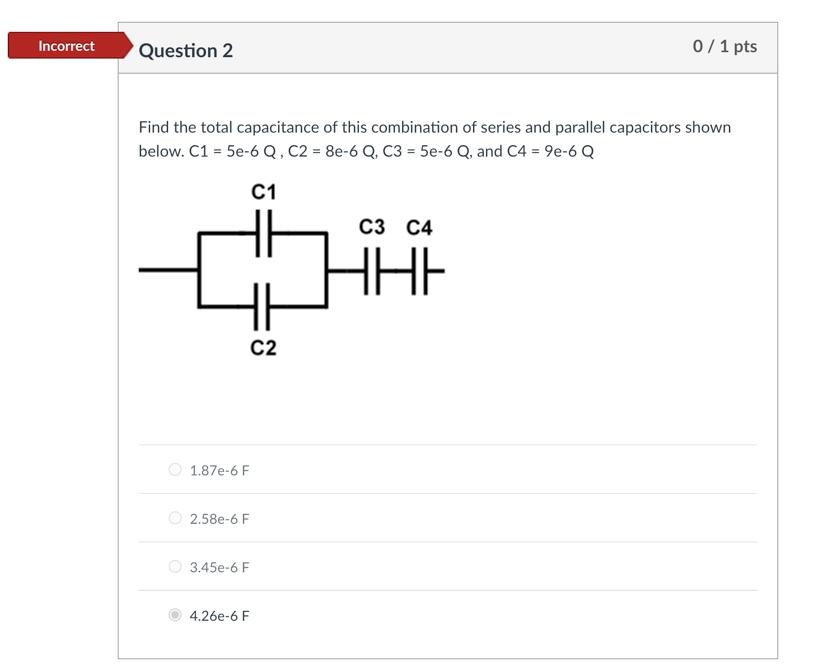 Solved Find the total capacitance of this combination of | Chegg.com