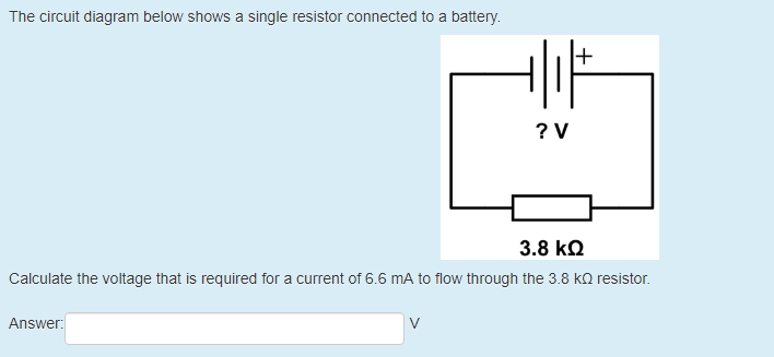 Solved: The Circuit Diagram Below Shows A Single Resistor | Chegg.com