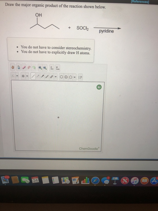 Solved Draw the major organic product of the reaction shown | Chegg.com