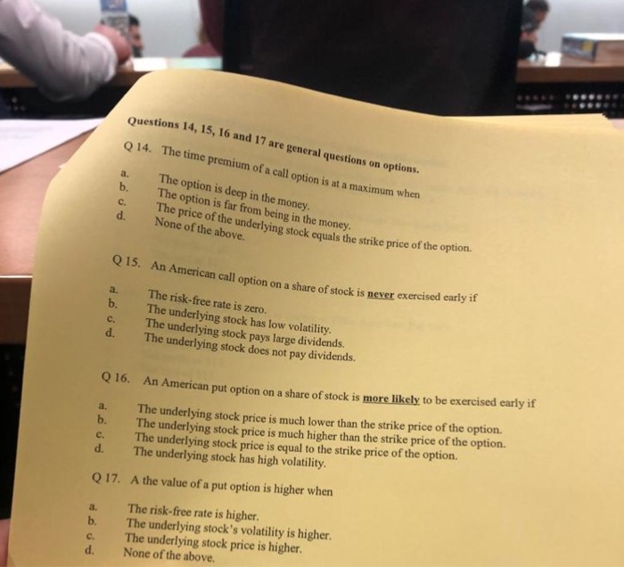 Solved Questions 14, 15, 16 and 17 are general questions on | Chegg.com