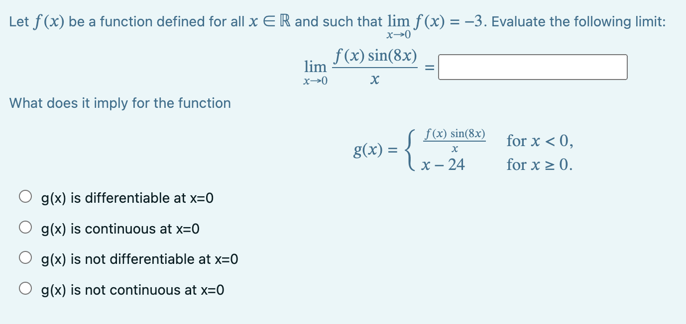 Solved Let f(x) be a function defined for all x∈R and such | Chegg.com