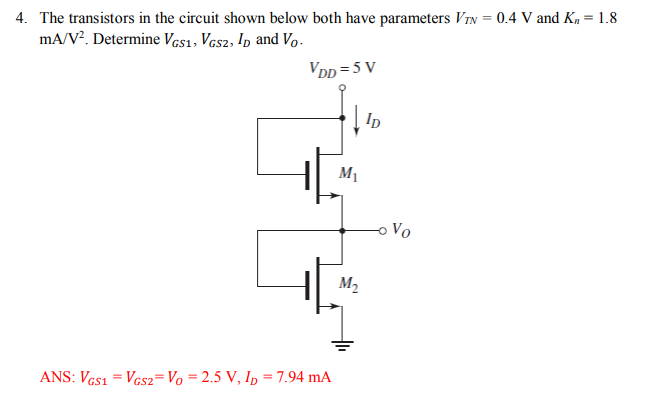 Solved 6. For the two-input NMOS NOR logic gate shown below, | Chegg.com
