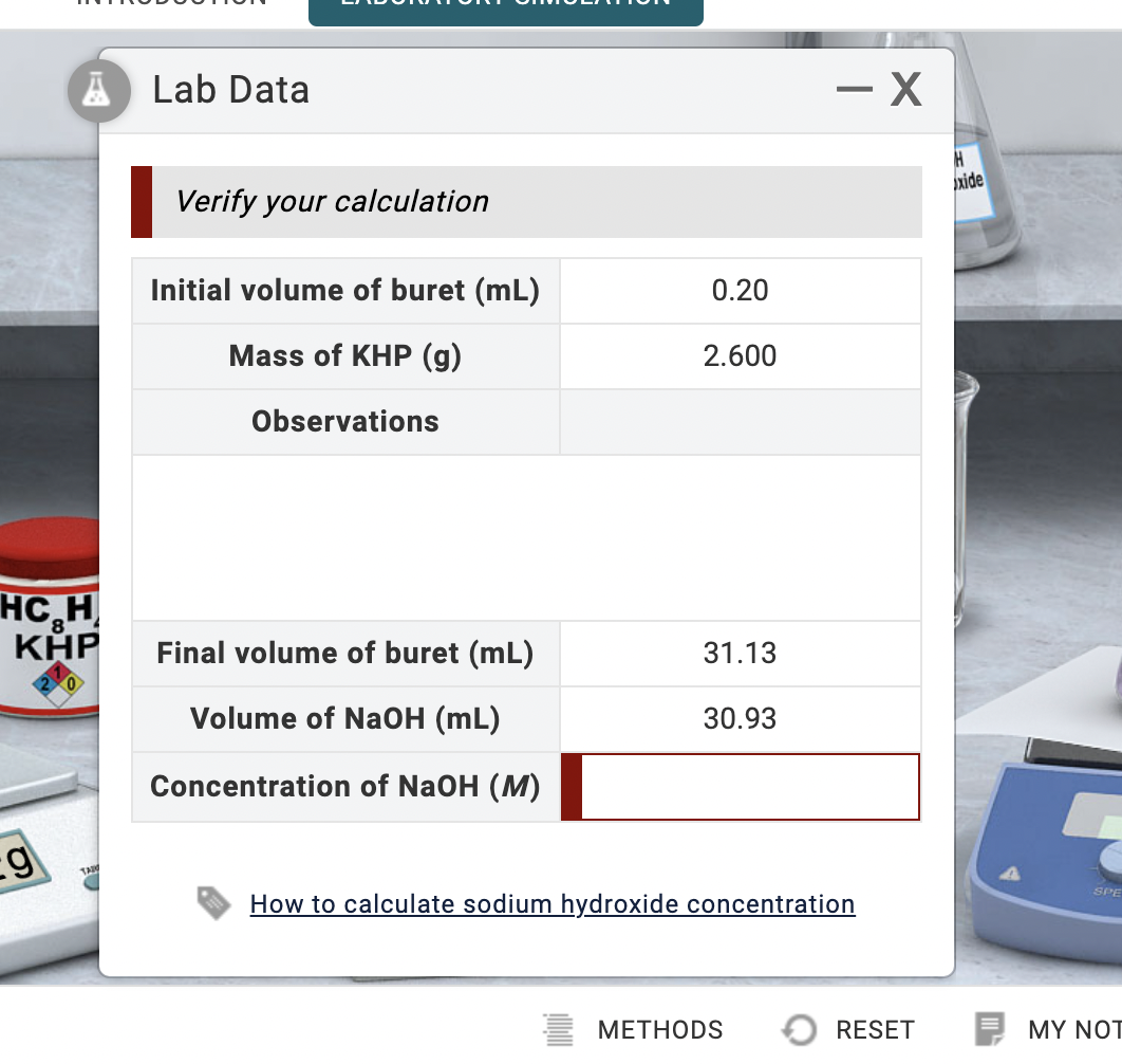 Solved How to calculate sodium hydroxide concentration | Chegg.com