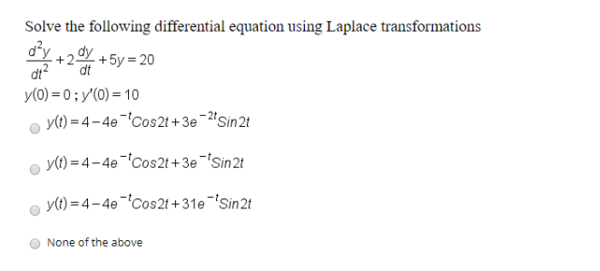 Solved Solve the following differential equation using | Chegg.com