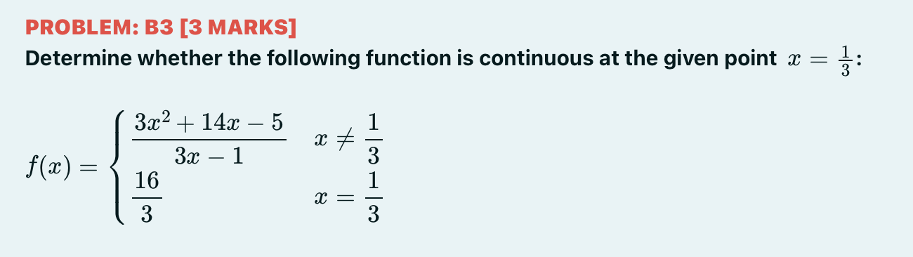 Solved PROBLEM: B3 [3 MARKS] Determine Whether The Following | Chegg.com