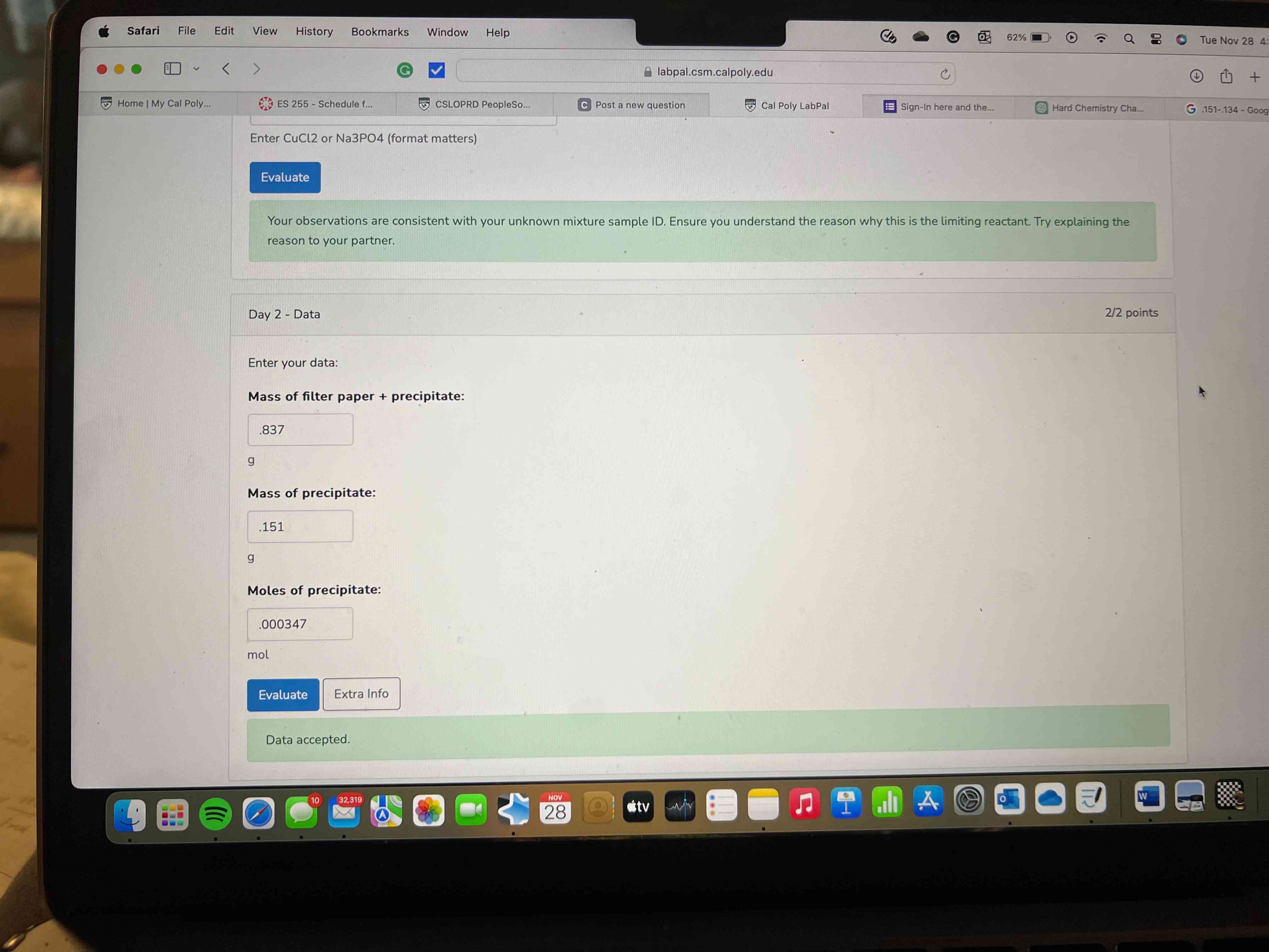 In this activity, you will be given a vial with a