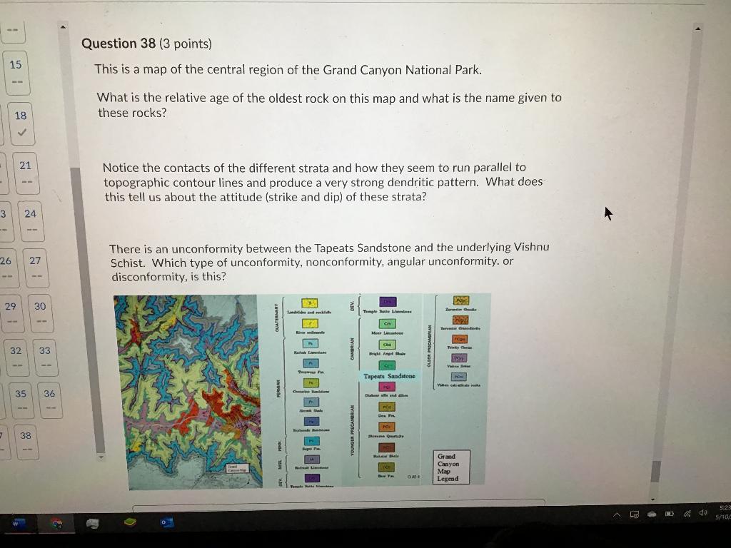 Question 38 (3 points) This is a map of the central | Chegg.com