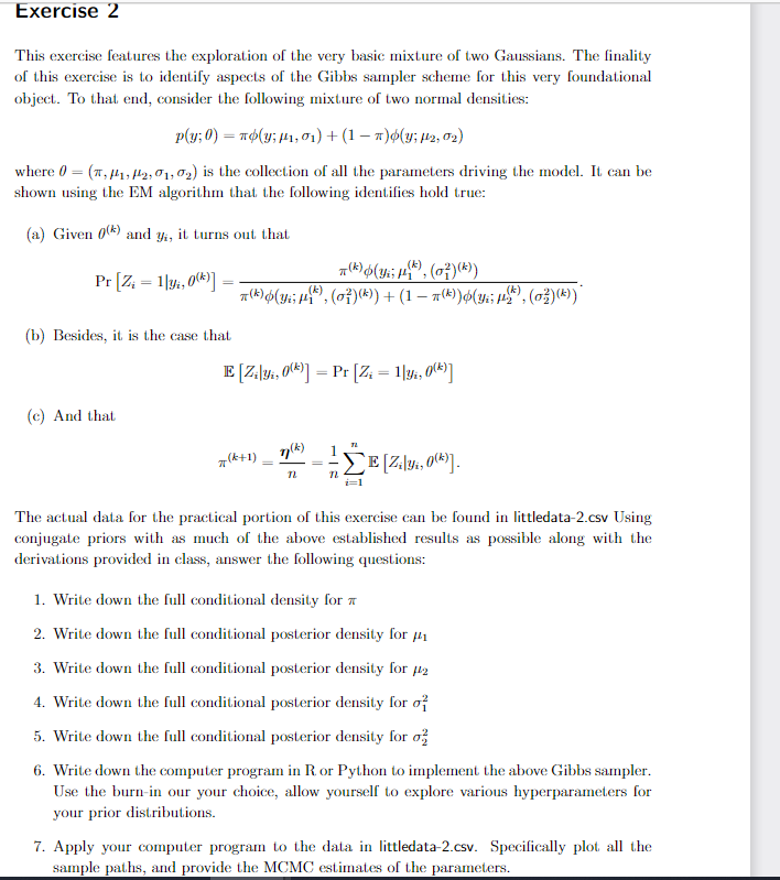 Exercise 2 This exercise features the exploration of | Chegg.com