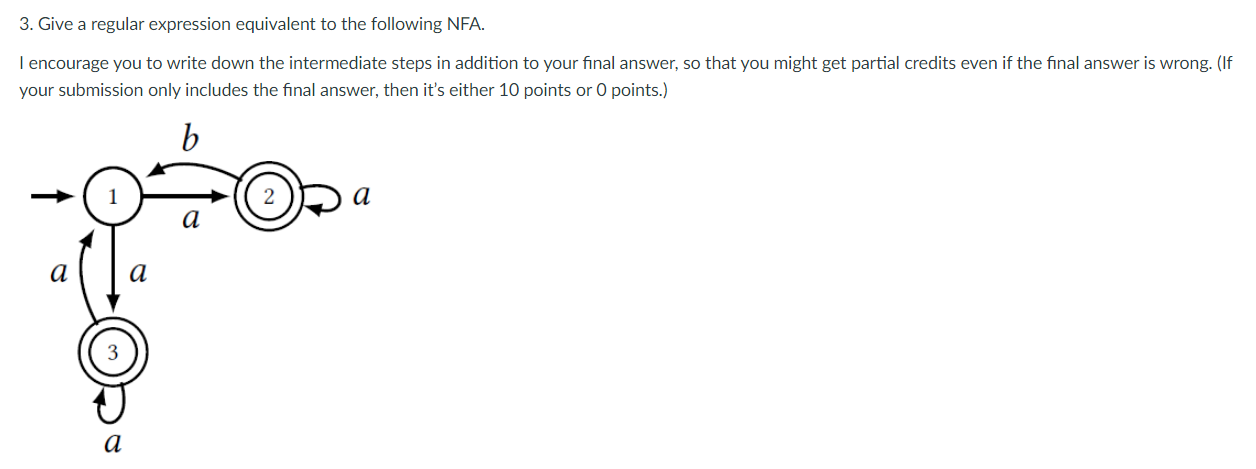 Solved 3. Give A Regular Expression Equivalent To The | Chegg.com