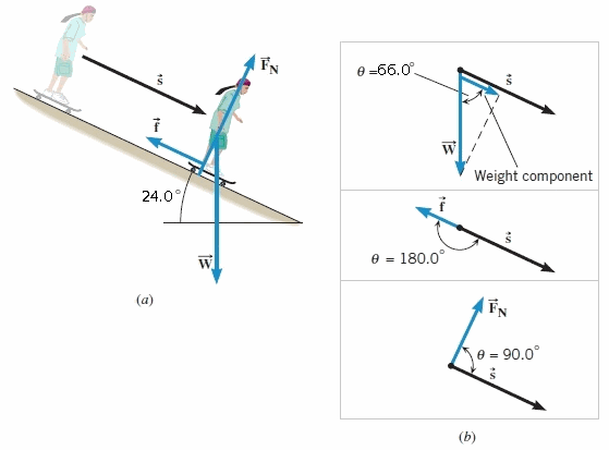 Solved The skateboarder in the figure is coasting down a | Chegg.com