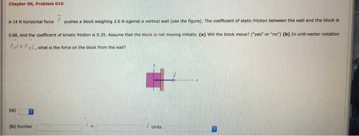 Solved A 14 N Horizontal Force F Vector Pushes A Block | Chegg.com