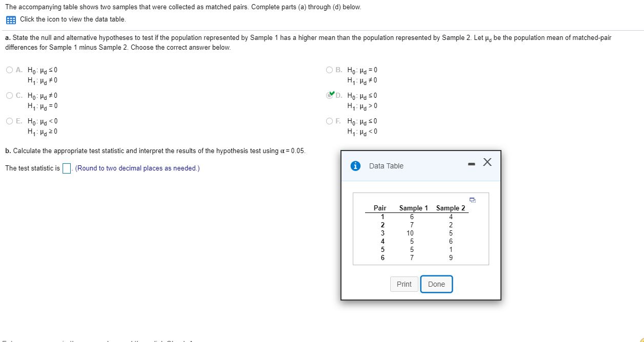 Solved The Accompanying Table Shows Two Samples That Were | Chegg.com