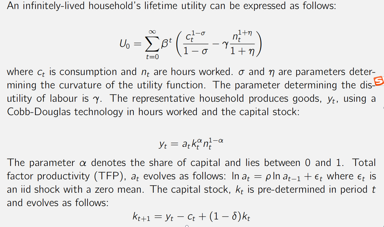 An infinitely-lived household's lifetime utility can | Chegg.com