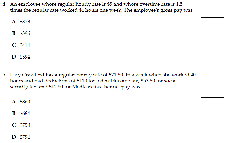 Solved 1 All of the following taxes are withheld from an | Chegg.com
