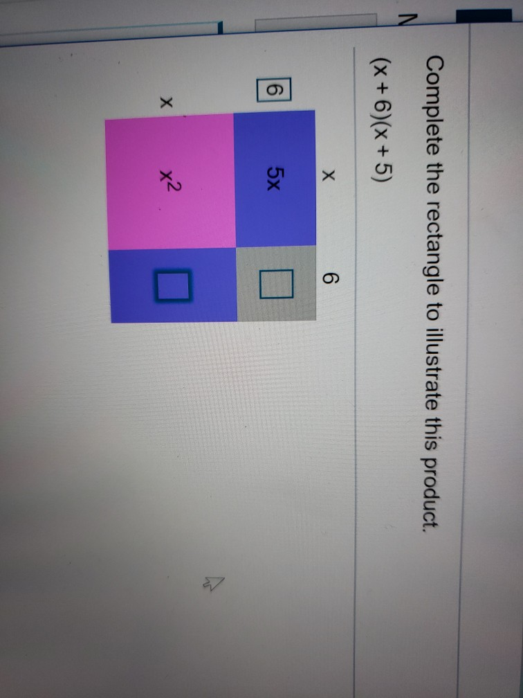 Solved Complete the rectangle to illustrate this product. (x | Chegg.com