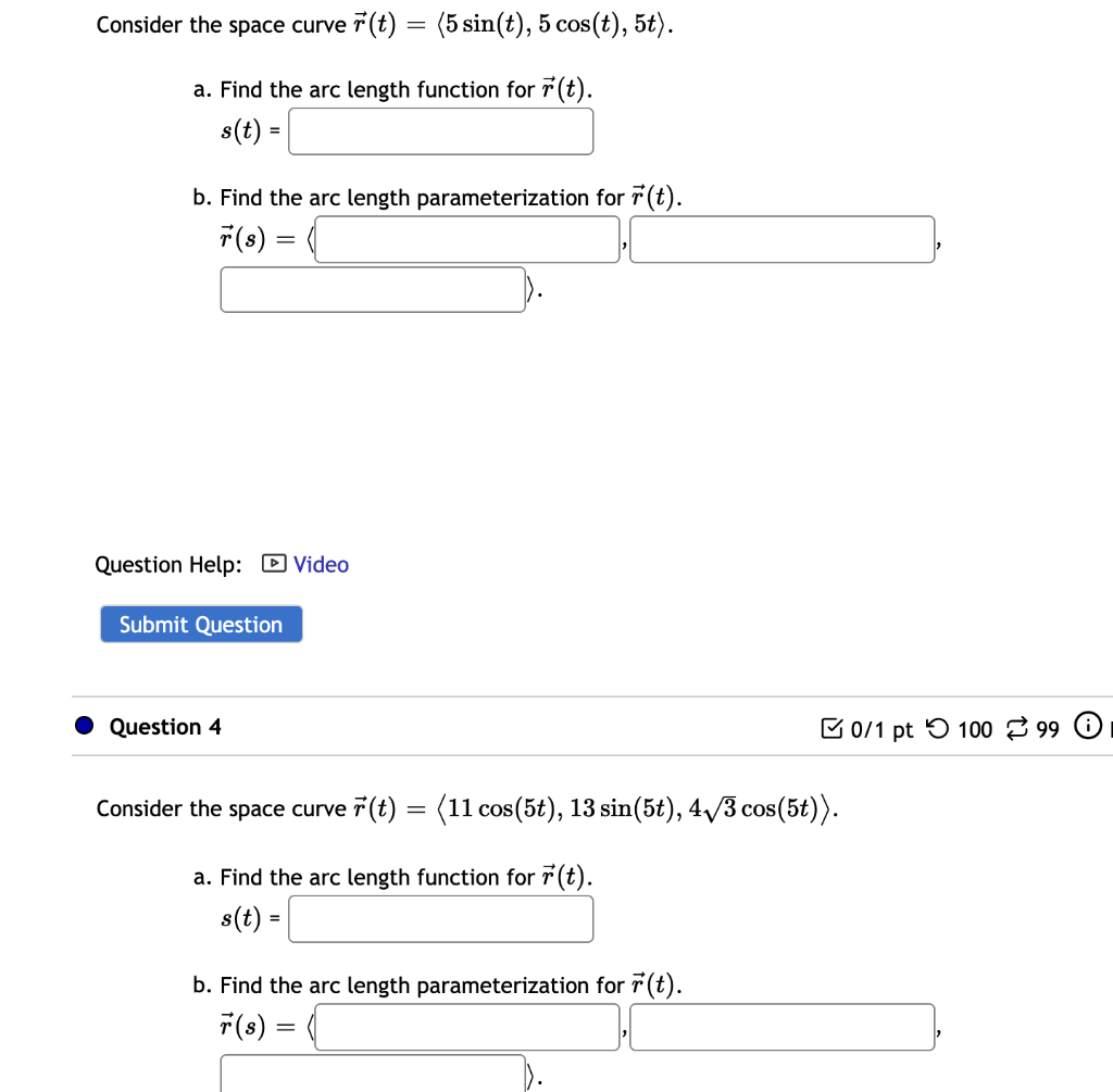 Solved Consider the space curve F(t) = (5 sin(t), 5 cos(t), | Chegg.com