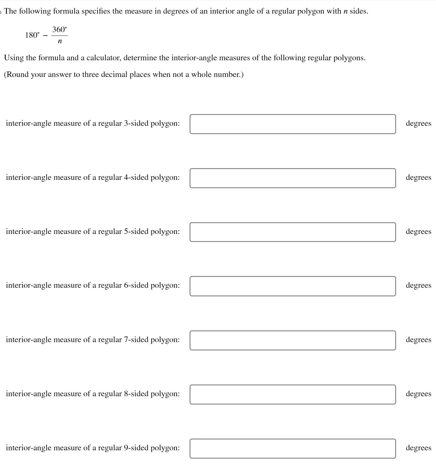 Solved The following formula specifies the measure in