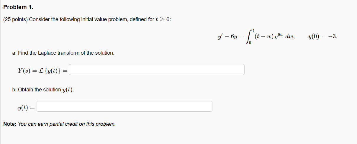 Solved Problem 1. (25 points) Consider the following initial | Chegg.com
