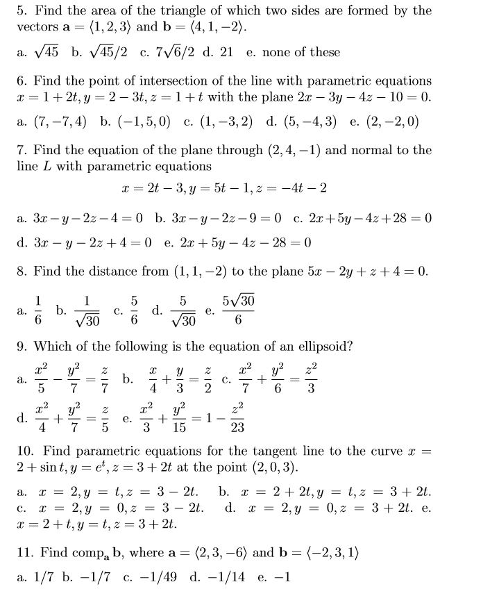 5 Find The Area Of The Triangle Of Which Two Sides Chegg Com