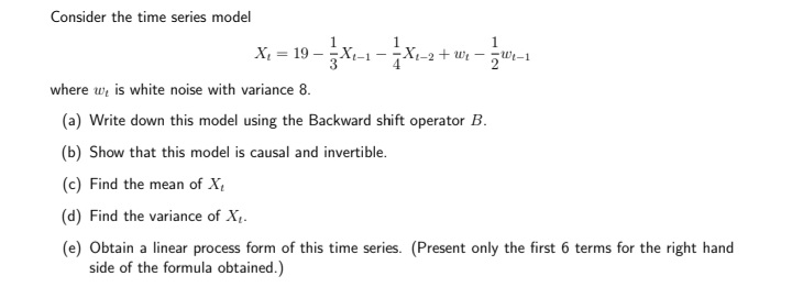 Solved Consider the time series | Chegg.com