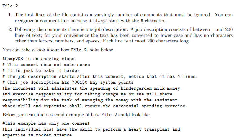 Above is the description of the code that has to be | Chegg.com