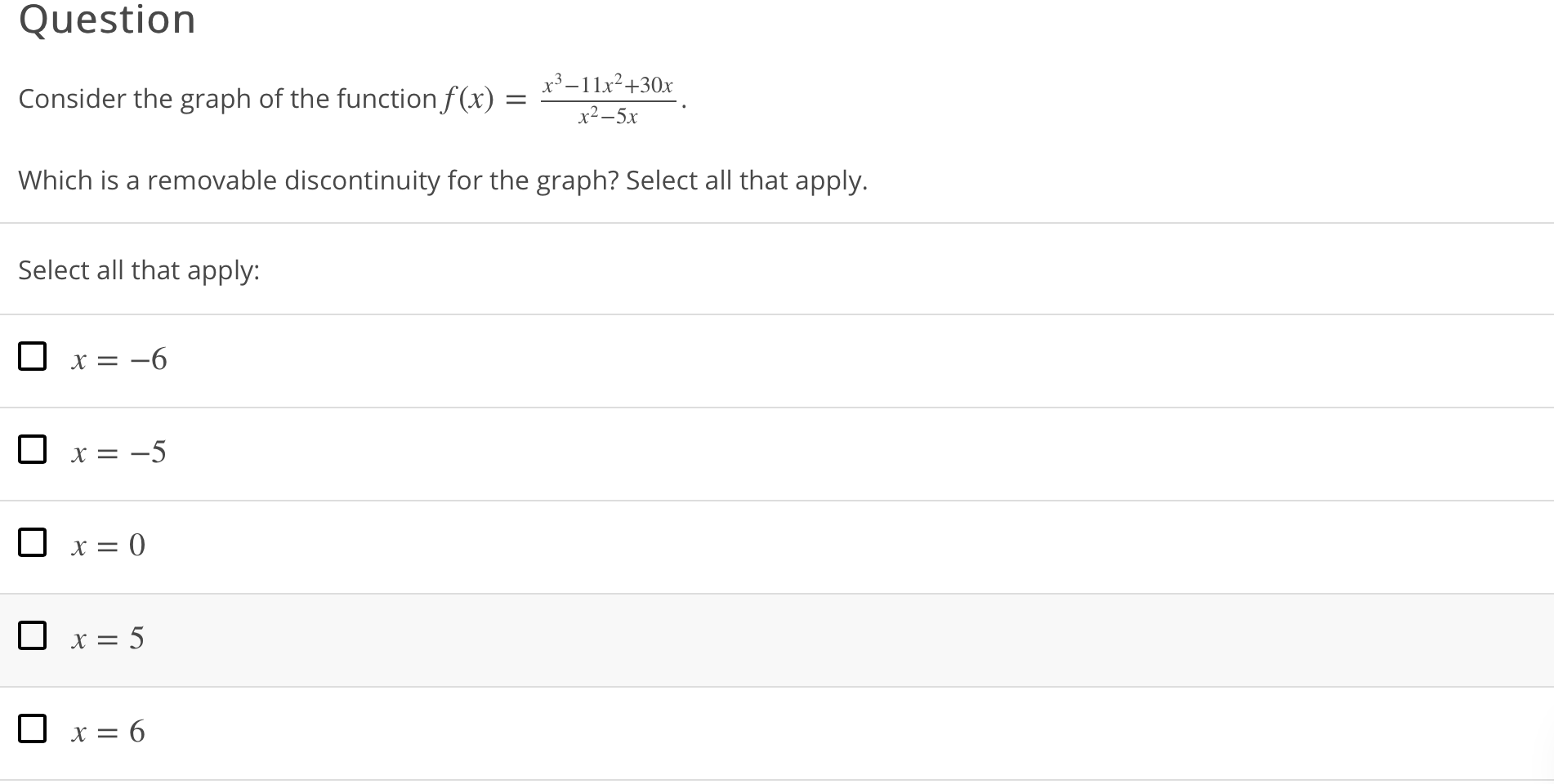 Solved Question 1 1x2 +30x Consider the graph of the | Chegg.com