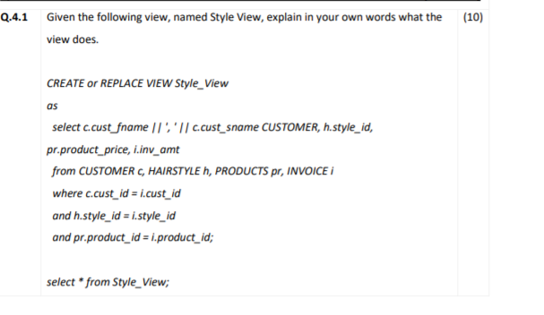 Solved ADVANCED DATABASE ORACLE SQL DEVELOPER Q4 ENTIRE) | Chegg.com