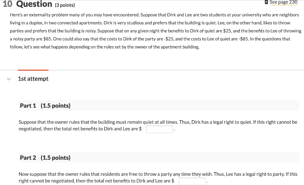 Solved 10 Question (3 points) e See page 230 Here's an | Chegg.com