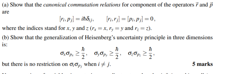 Solved (a) Show That The Canonical Commutation Relations For | Chegg.com