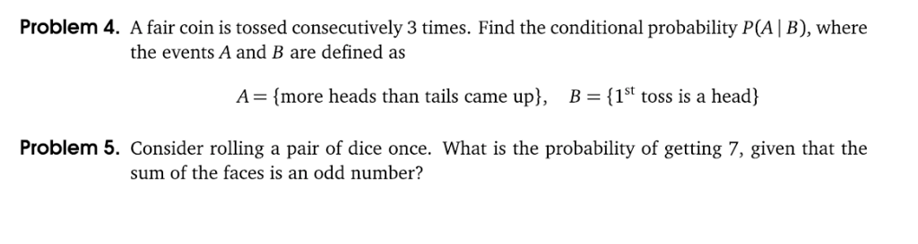 Solved Problem 4. A fair coin is tossed consecutively 3 | Chegg.com