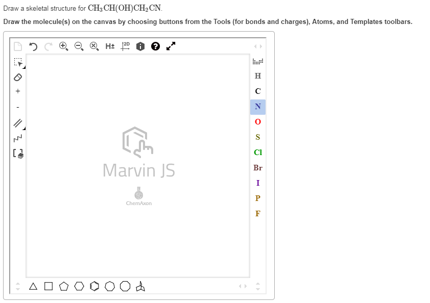 Solved Draw a skeletal structure for CH3 CH(OH)CH2CN Draw | Chegg.com