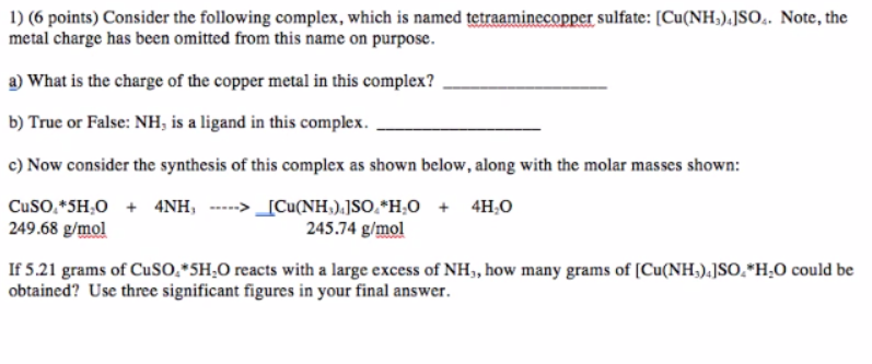 Solved 1) (6 points) Consider the following complex, which | Chegg.com