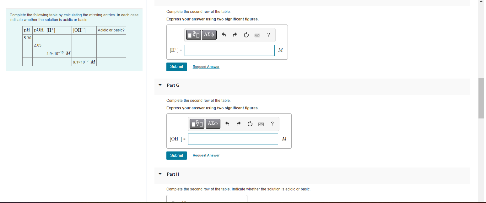 Solved Complete the following table by calculating the | Chegg.com
